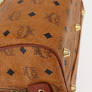 MCM Vicetos Logogram Hand Bag PVC 2way Brown Gold Auth BA5195-10