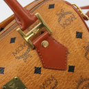 MCM Vicetos Logogram Hand Bag PVC 2way Brown Gold Auth BA5195-19