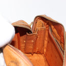 MCM Vicetos Logogram Hand Bag PVC 2way Brown Gold Auth BA5195-21