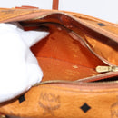 MCM Vicetos Logogram Hand Bag PVC 2way Brown Gold Auth BA5195-22