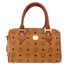 MCM Vicetos Logogram Hand Bag PVC 2way Brown Gold Auth BA5195-13