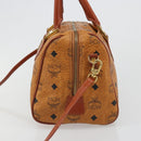 MCM Vicetos Logogram Hand Bag PVC 2way Brown Gold Auth BA5195-3