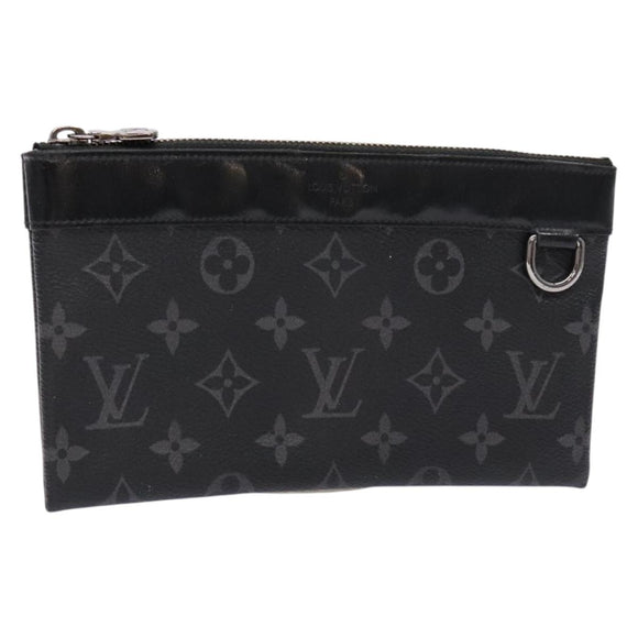 LOUIS VUITTON Monogram Eclipse Pochette Discovery PM Bag M44323 Auth BA5197