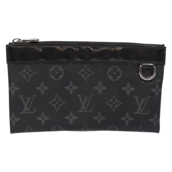 LOUIS VUITTON Monogram Eclipse Pochette Discovery PM Bag M44323 Auth BA5197