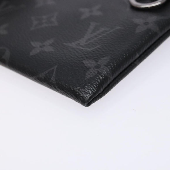 LOUIS VUITTON Monogram Eclipse Pochette Discovery PM Bag M44323 Auth BA5197