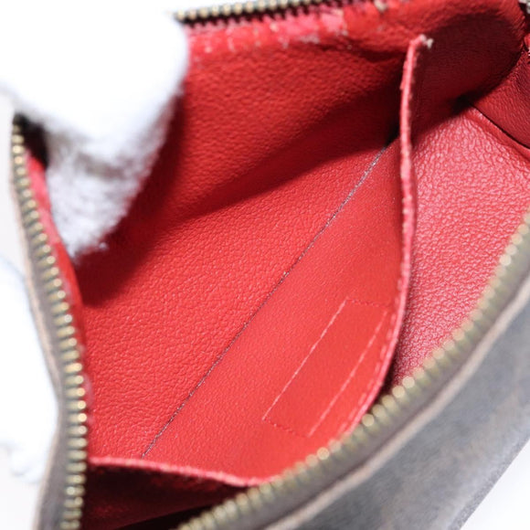 LOUIS VUITTON Damier Ebene Pochette Cosmetic PM Pouch N47516 LV Auth BA5200