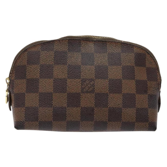 LOUIS VUITTON Damier Ebene Pochette Cosmetic PM Pouch N47516 LV Auth BA5200