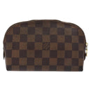 LOUIS VUITTON Damier Ebene Pochette Cosmetic PM Pouch N47516 LV Auth BA5200-2