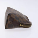LOUIS VUITTON Damier Ebene Pochette Cosmetic PM Pouch N47516 LV Auth BA5200-3