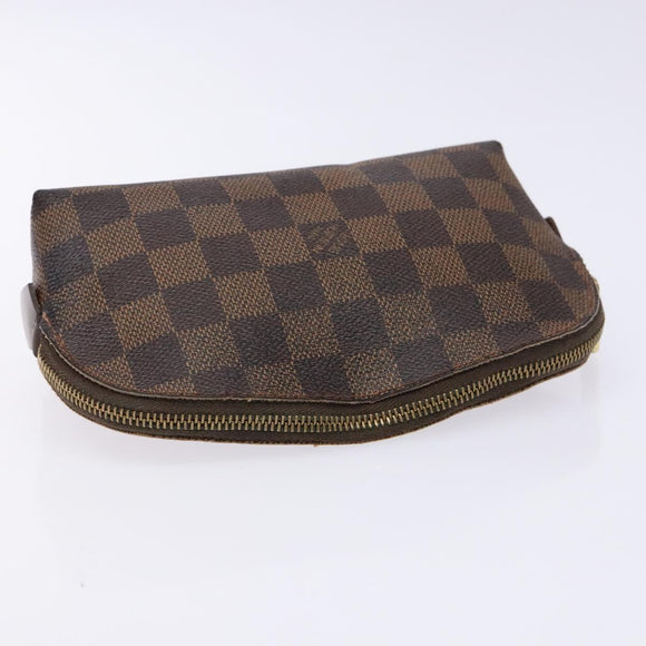 LOUIS VUITTON Damier Ebene Pochette Cosmetic PM Pouch N47516 LV Auth BA5200