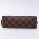 LOUIS VUITTON Damier Ebene Pochette Cosmetic PM Pouch N47516 LV Auth BA5200-6