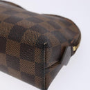 LOUIS VUITTON Damier Ebene Pochette Cosmetic PM Pouch N47516 LV Auth BA5200-7