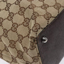 GUCCI GG Canvas Tote Bag Beige Silver 120836 Auth BA5201-15