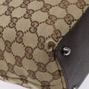 GUCCI GG Canvas Tote Bag Beige Silver 120836 Auth BA5201-17