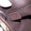 GUCCI GG Canvas Tote Bag Beige Silver 120836 Auth BA5201-19