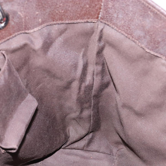 GUCCI GG Canvas Tote Bag Beige Silver 120836 Auth BA5201