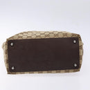 GUCCI GG Canvas Tote Bag Beige Silver 120836 Auth BA5201-5