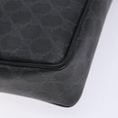 GUCCI GG Supreme Clutch Bag PVC Black Gold 156 01 053 Auth BA5207-11