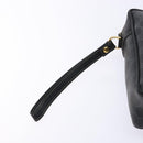 GUCCI GG Supreme Clutch Bag PVC Black Gold 156 01 053 Auth BA5207-14