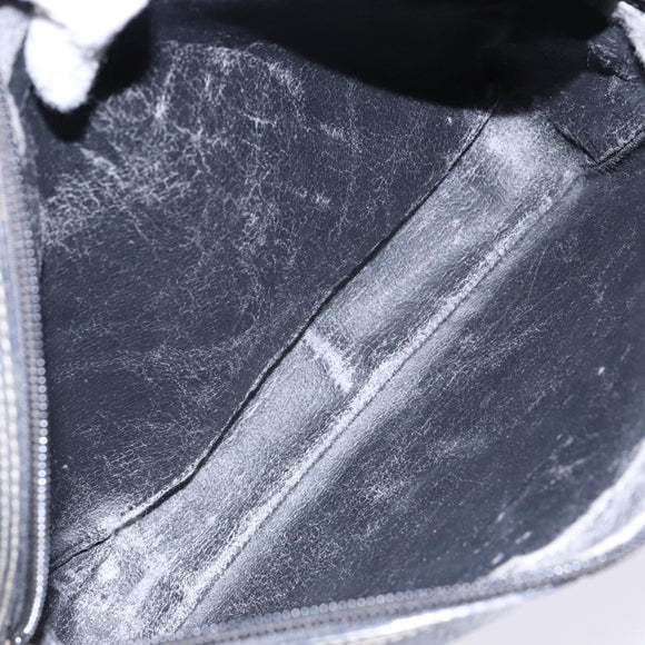 GUCCI GG Supreme Clutch Bag PVC Black Gold 156 01 053 Auth BA5207