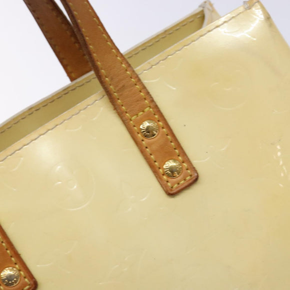 LOUIS VUITTON Monogram Vernis Reade PM Hand Bag Perle M91336 LV Auth BA5208