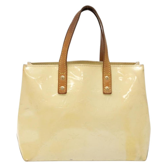 LOUIS VUITTON Monogram Vernis Reade PM Hand Bag Perle M91336 LV Auth BA5208