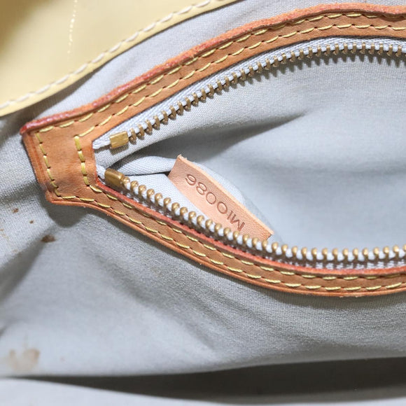 LOUIS VUITTON Monogram Vernis Reade PM Hand Bag Perle M91336 LV Auth BA5208