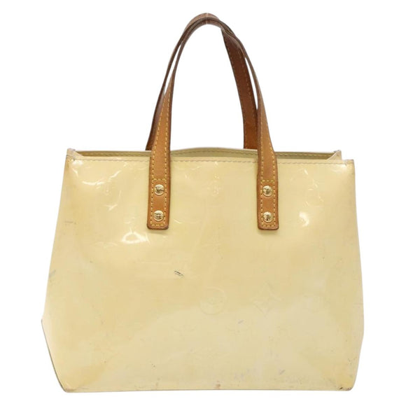 LOUIS VUITTON Monogram Vernis Reade PM Hand Bag Perle M91336 LV Auth BA5208