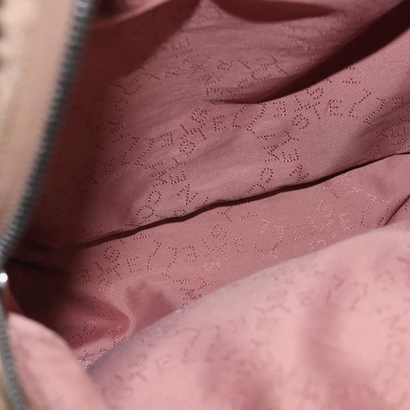 Stella MacCartney Backpack Suede Beige Silver 410905 Auth BA5213