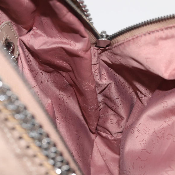 Stella MacCartney Backpack Suede Beige Silver 410905 Auth BA5213