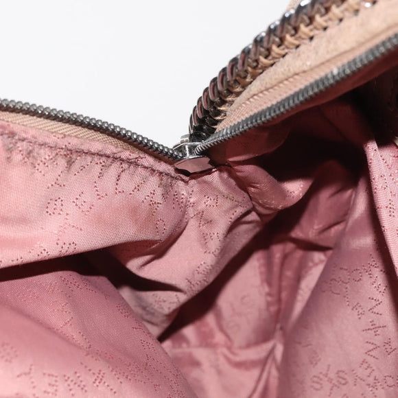 Stella MacCartney Backpack Suede Beige Silver 410905 Auth BA5213