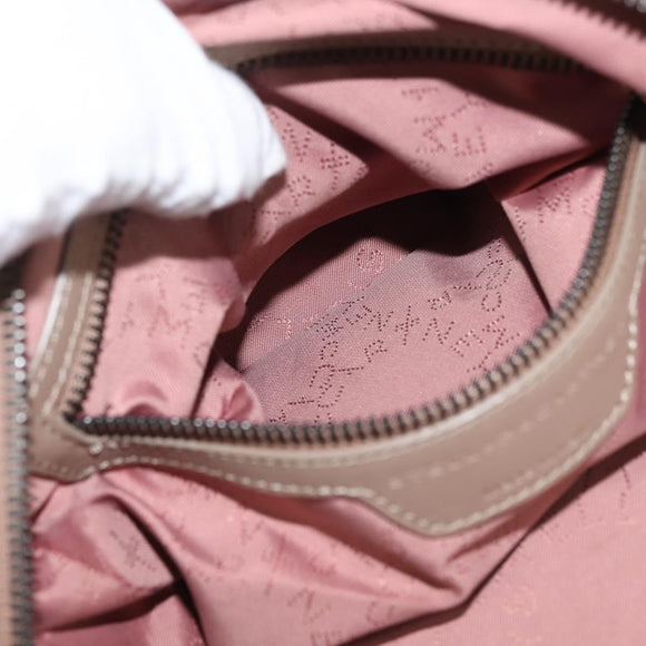 Stella MacCartney Backpack Suede Beige Silver 410905 Auth BA5213