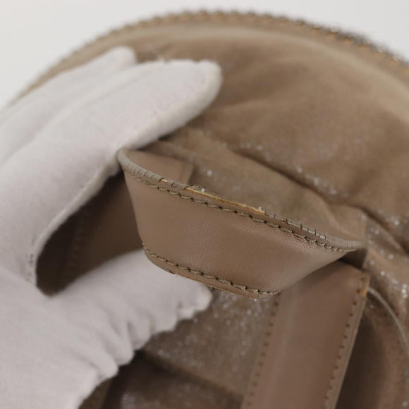 Stella MacCartney Backpack Suede Beige Silver 410905 Auth BA5213