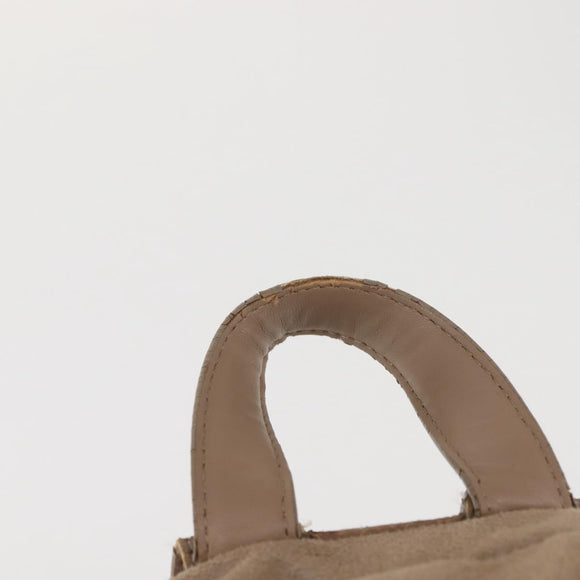 Stella MacCartney Backpack Suede Beige Silver 410905 Auth BA5213