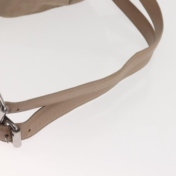 Stella MacCartney Backpack Suede Beige Silver 410905 Auth BA5213