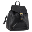 Gianni Versace Backpack Leather Black Gold Auth BA5214-1