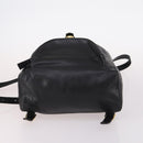 Gianni Versace Backpack Leather Black Gold Auth BA5214-5