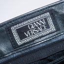 Gianni Versace Backpack Leather Black Gold Auth BA5214-21