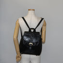 Gianni Versace Backpack Leather Black Gold Auth BA5214-25