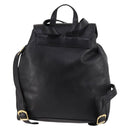 Gianni Versace Backpack Leather Black Gold Auth BA5214-2