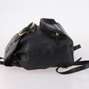 Gianni Versace Backpack Leather Black Gold Auth BA5214-4