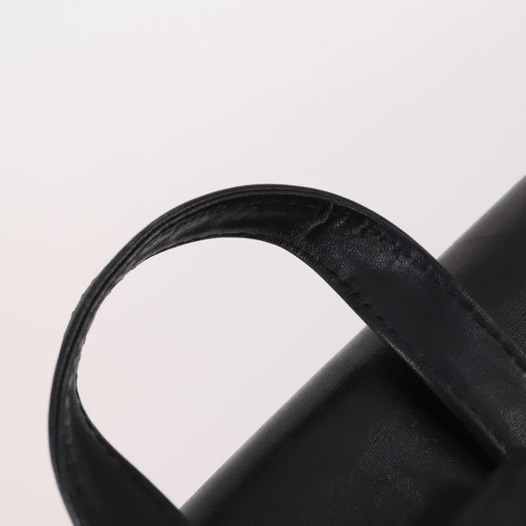 Gianni Versace Backpack Leather Black Gold Auth BA5214