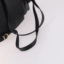 Gianni Versace Backpack Leather Black Gold Auth BA5214-9