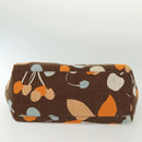 Miu Miu Hand Bag Canvas Brown Auth BA5216-6