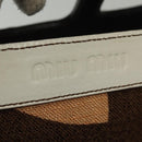 Miu Miu Hand Bag Canvas Brown Auth BA5216-17