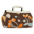 Miu Miu Hand Bag Canvas Brown Auth BA5216-1