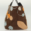 Miu Miu Hand Bag Canvas Brown Auth BA5216-4