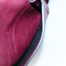 Chloe Saskia Hand Bag Leather Bordeaux Gold Auth BA5217-24