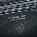 Christian Dior Chain Shoulder Bag Leather Black Gold Auth BA5226-11