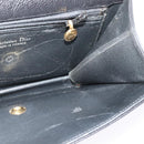 Christian Dior Chain Shoulder Bag Leather Black Gold Auth BA5226-17